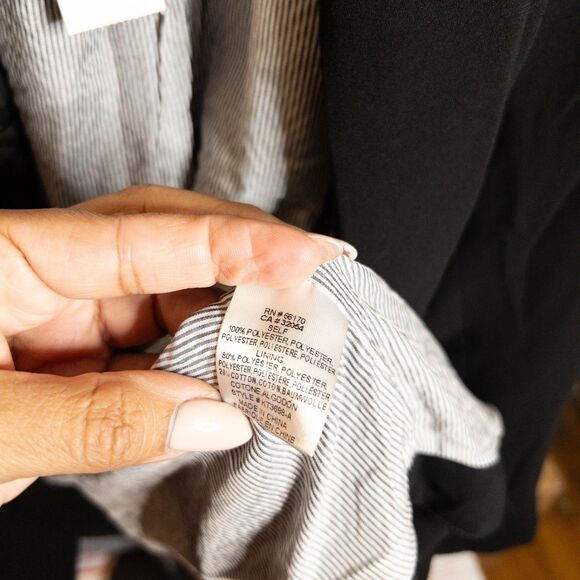 Anthropologie Cartonnier Black Blazer Jacket Draped Open- Front Size Medium NWT - Picture 6 of 13